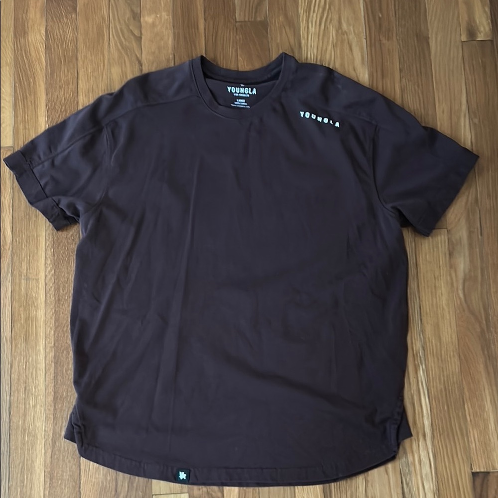YoungLA Brown Short Sleeve Tee Signature Tee Large